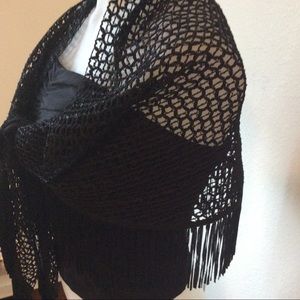 Nordstrom black fringe wrap